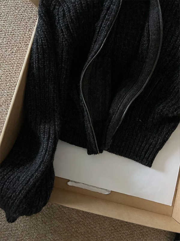 美式复古设计感超好看慵懒松弛感针织毛衣外套秋冬百搭显瘦上衣服|undefined