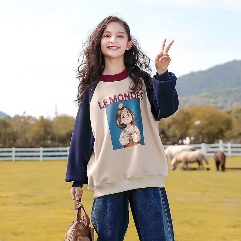 Kinderkleidung, Hoodie, 2023 neuer Stil, Western-Stil, mittelgroße und große Frühlingsstile, Herbst und Winter für Kinder_voghion.com