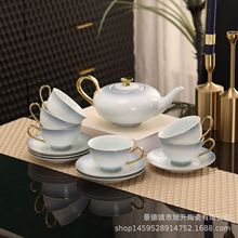 景德鎮花茶青白瓷茶具套裝功夫茶杯家用簡約辦公室高溫茶壺泡茶壺