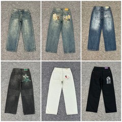 derschutze gallery Denim Jeans高街刺绣潮流休闲时尚直筒牛仔裤