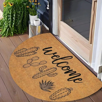 Avtomobil döşəmə paspasları | Coconut Fiber Floor Mats for Entryways - zx-semi-circle-style-06-4060silk-circle
