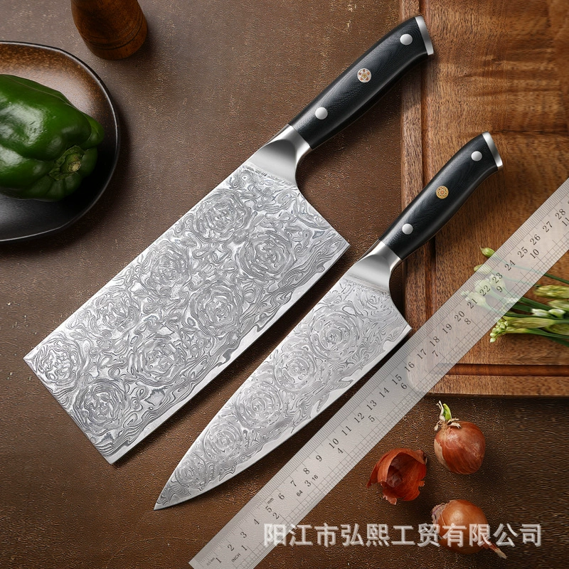 Поварской нож Дамаск VG10 клинковая сталь, кухонный нож для нарезки мяса, дамасковый нож с 67-слойным стальным сердечником