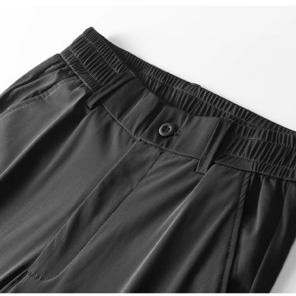 Woodpecker Men's Ice Silk Casual Pants Business Daily Summer Straight-Leg Elastic Anti-Wrinkle Thin Breathable Sports Trousers