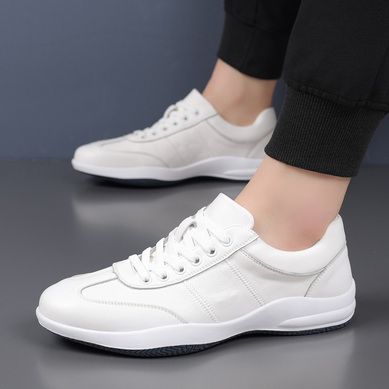 Amazon 2025 New Leather-Covered Forrest Gump Shoes for Men, Casual Retro Trendy Versatile Sports Shoes, Four-Season Moral Training Shoes