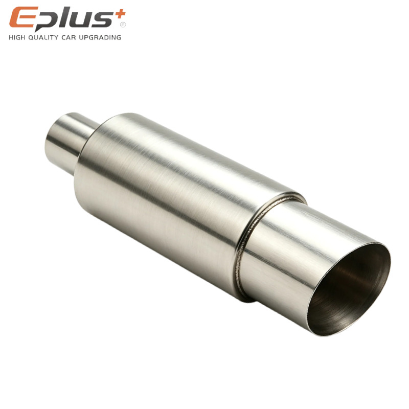 Angled stainless steel modified exhaust drum for motorcycles, universal straight exhaust tailpipe for cars