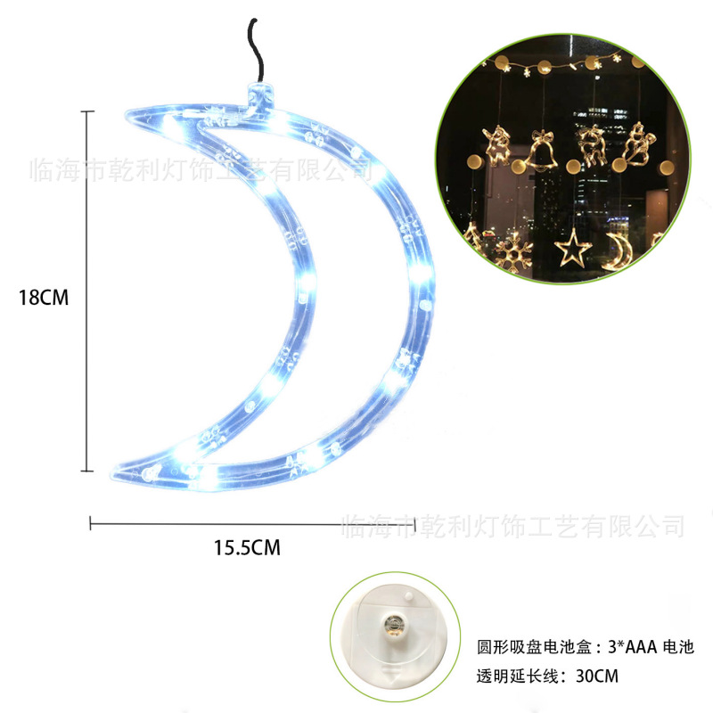 LED decoración de Navidad lámpara de succión muñeco de nieve árbol de Navidad lámpara de la batería ins viento ventana diseño caja de la batería forma lámpara colgante