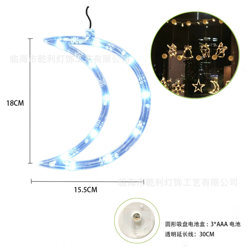 LED-подвесные украшения, корпус аккумулятора, набор рождественских форм, тёплые/белые/цветные, мощность 0.5