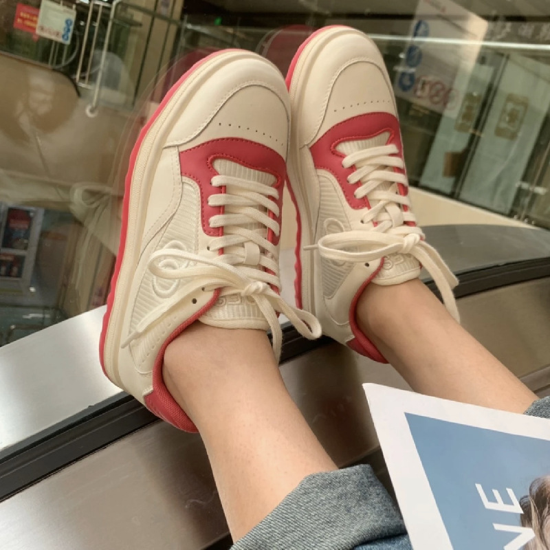 25春夏季新款欧洲站G家真皮板鞋女平底小白鞋系带情侣休闲小脏鞋|undefined