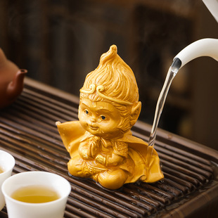 Qitian Dasheng Wukong Temperature-changing Tea Pet Boutique Can Raise Color-changing Classy Tea Table Desktop Decoration Creative Tea Play Ornaments