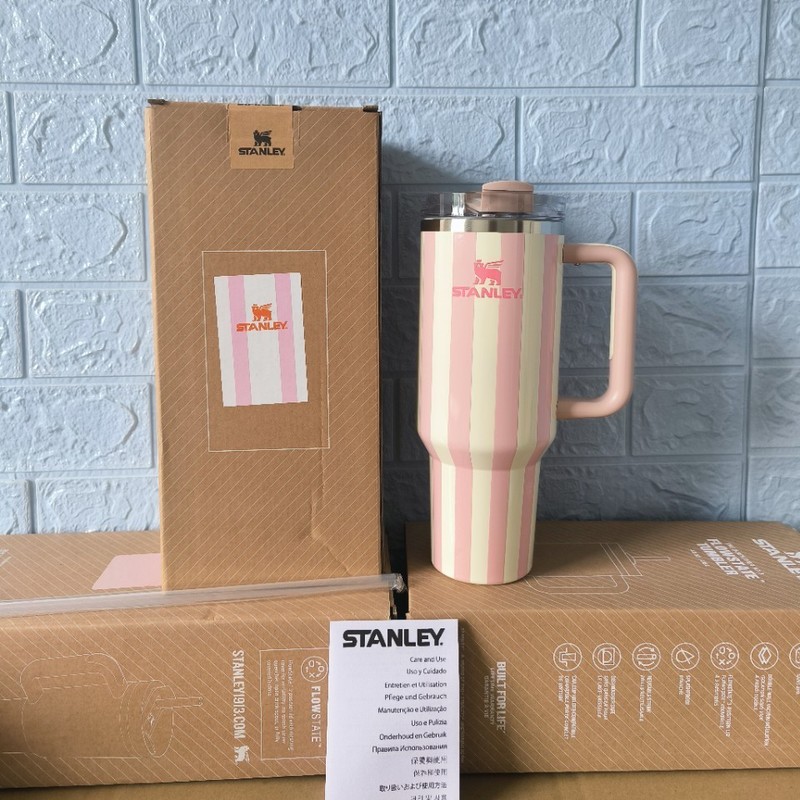 亚马逊40oz史丹利新款STANLEY同款条纹手提杯汽车杯不锈钢手柄杯|undefined