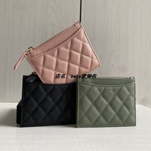 牛皮菱格复古金扣小香卡夹 女球纹皮真皮鱼子酱纹拉链零钱包卡包