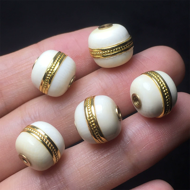 Бусины из натурального мамонта и гамбургера 14 карат золото инкрустированные гамбургские бусины DIY Wen Play аксессуары браслет бусины аксессуары для ожерелья