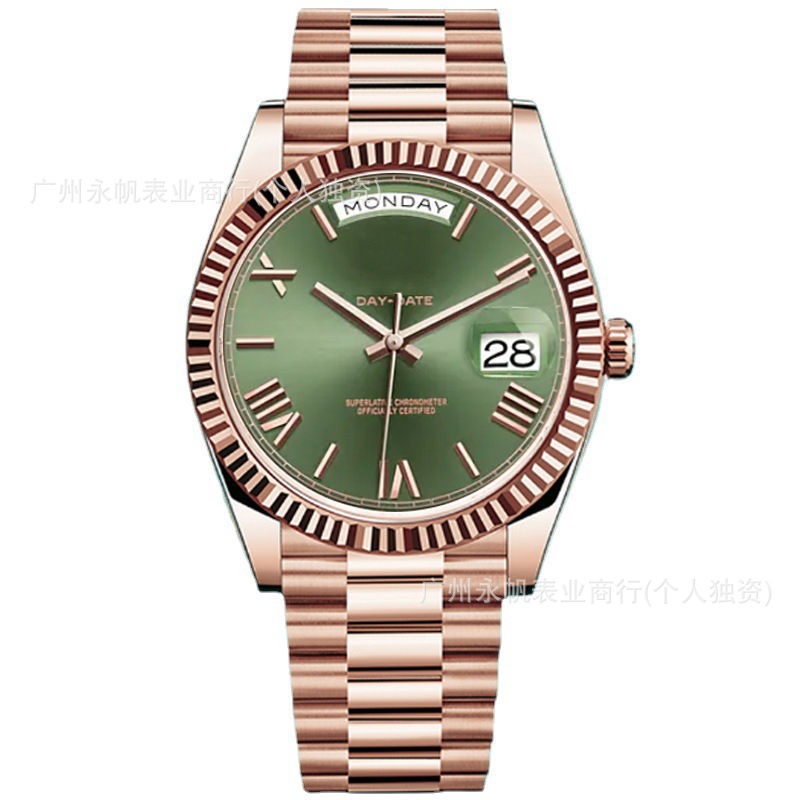 Aliexpress Men's Watch Green Water Ghost Fully Automatic Mechanical Watch Business Waterproof Men's Luminous Station Western Source Cross-Border Batch