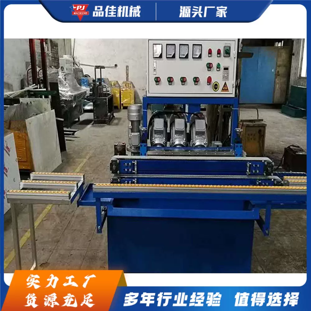 装饰玻璃直线磨边机 晶钢门玻璃直线修边机 橱柜门玻璃倒角机