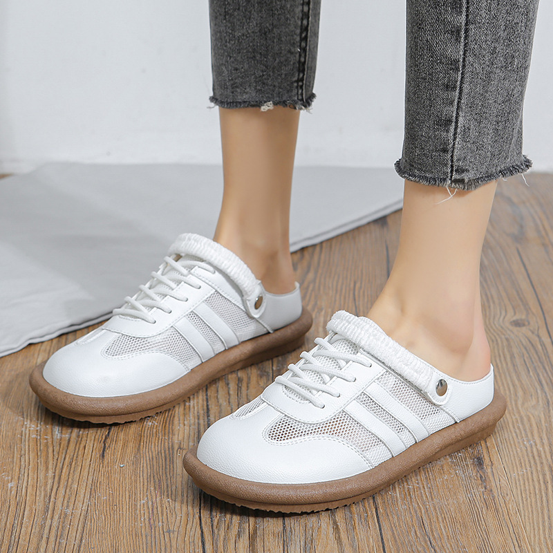 Spring 2024 New White Shoes Casual Sneakers Mesh Shoes Women's Breathable Transparent Shoes