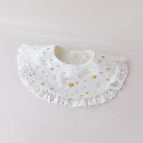Four Seasons New Type a Newborn Baby Cotton Edge Waterproof Saliva Towel Princess Palace Style Enlarged Double Layer Bib