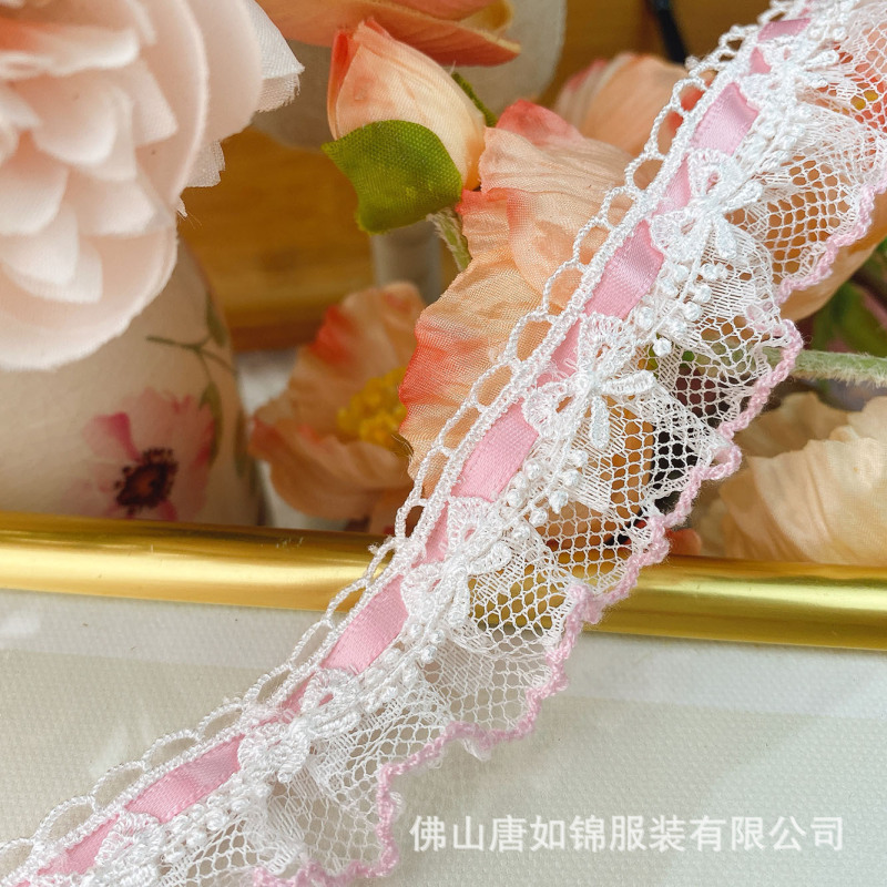 唐如锦花边 2.5厘米宽甜美蕾丝礼品包装裙边服装玩具装饰花边材料|undefined