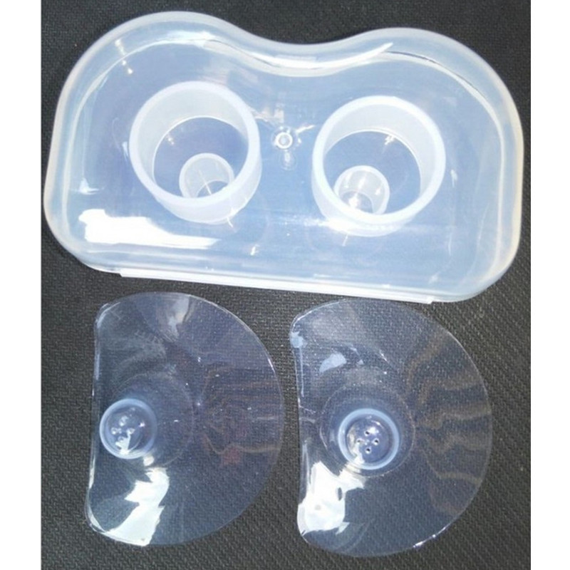 Source manufacturers wholesale full silicone nipple protection cover semicircle triangle breast care cover breast care pad a pair of boxes