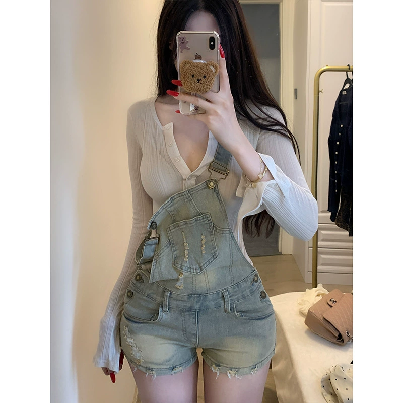 Pure Desire игривые рваные джинсовые комбинезоны, шорты, женские летние шорты 2025 года, новые утягивающие шорты для похудения
