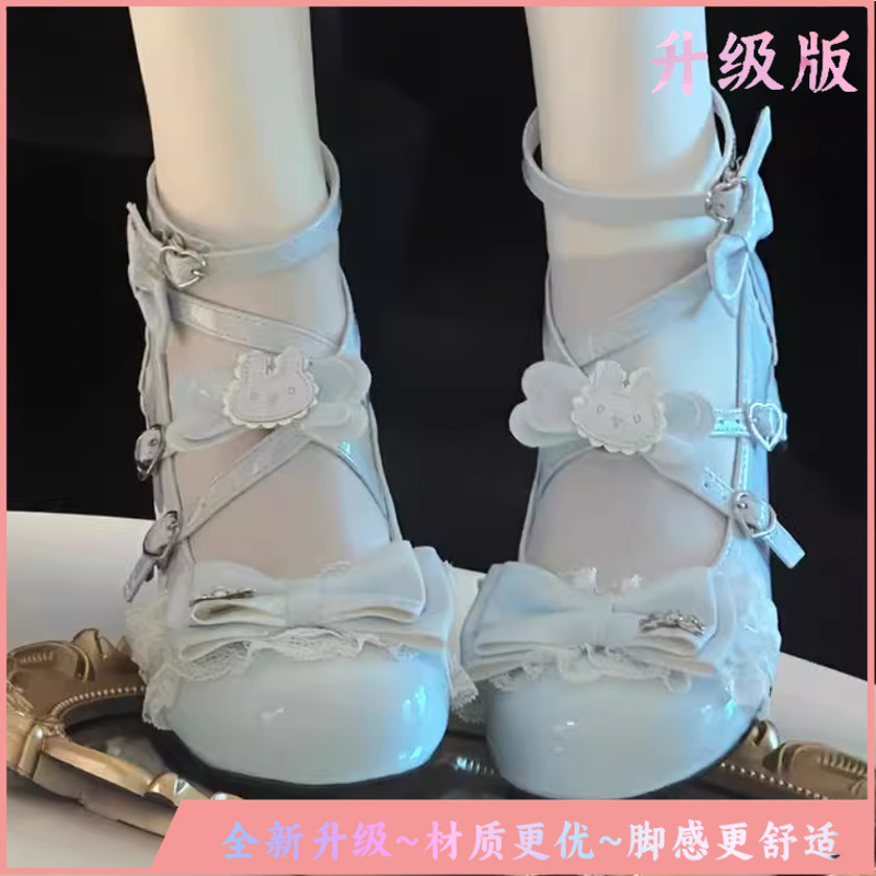 喵~软萌猫爪2025新款lolita鞋子蝴蝶结可爱洛丽塔蕾丝甜美少女|undefined