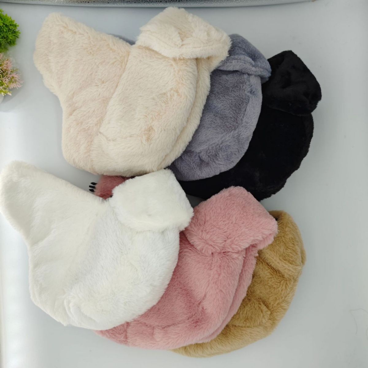 Gorro de algodón para ciclismo al aire libre, resistente al viento, con protección para las orejas de piel de conejo, estilo acogedor del noreste. Imagen adicional.