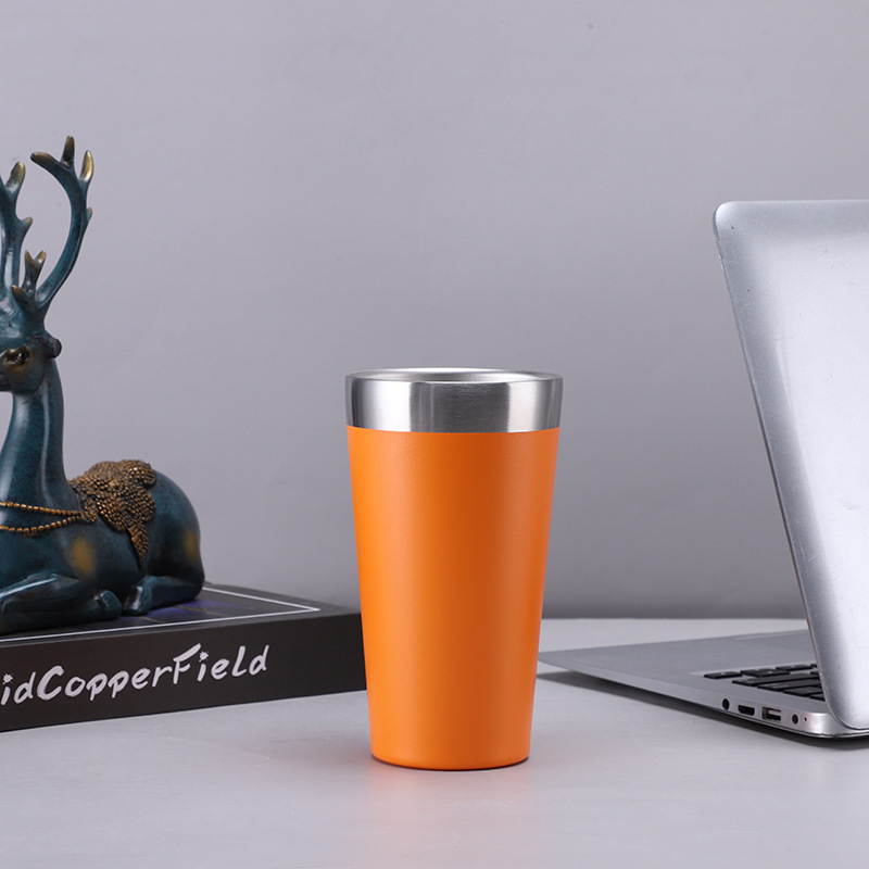 Amazon de doble capa de vacío pequeña taza de leche 304 taza de vacío de acero inoxidable taza de café taza de coche taza de helado portátil