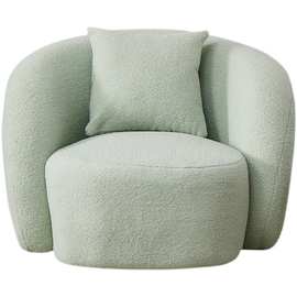 DTB9懒人沙发羊羔绒旋转单人椅子白色可爱卧室阳台休闲小轻奢舒适