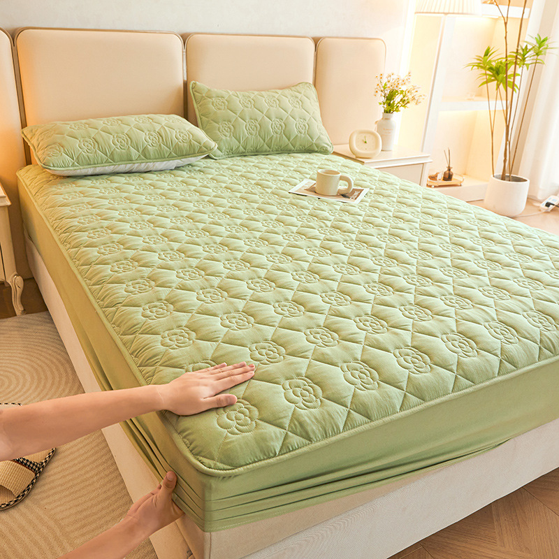 Plaid Flor de frijol verde