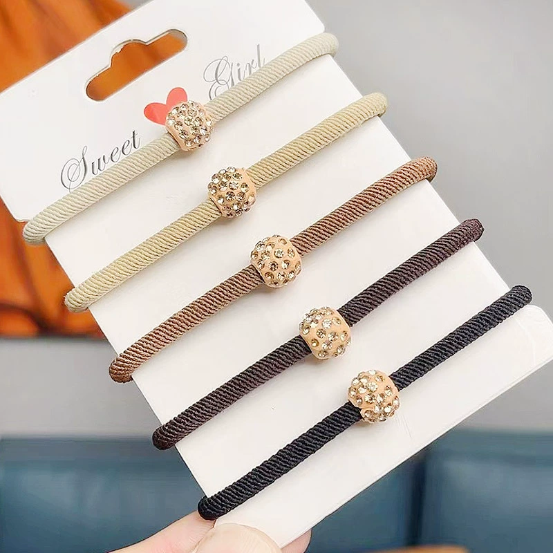 Сеульские товары из Южной Кореи, милый кожаный шнурок для волос, хвостик, аксессуар для волос, чехол, простой и элегантный дизайн