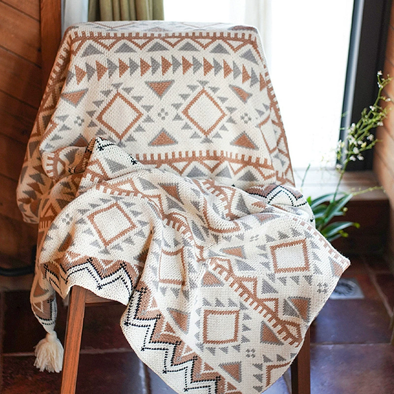  knitted cloak for sleep, sofa, duvet, boho style
