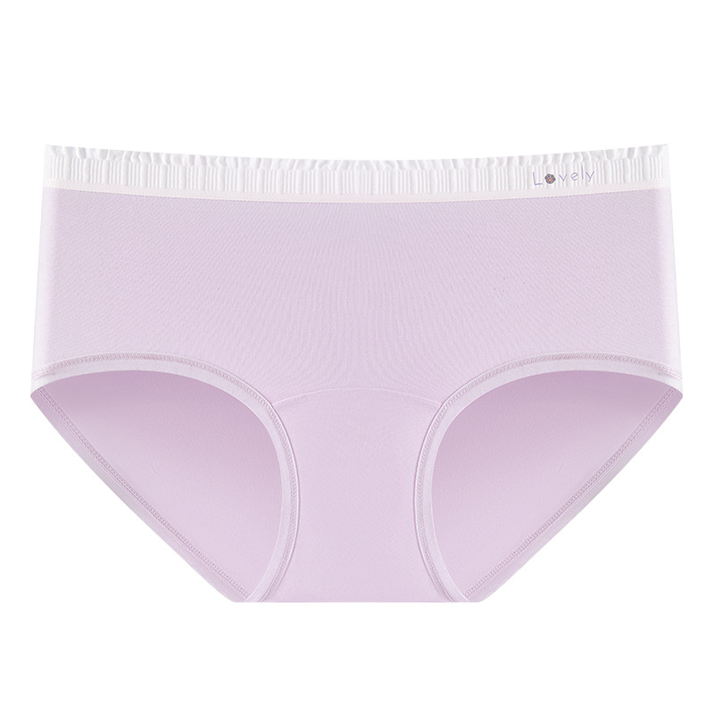 Bragas de entrepierna alargada para mujer, algodón puro, antibacteriano de grado 10A, borde de la bolsa de color, cómodo, sin costuras, anti-pellizco, calzoncillos para mujer