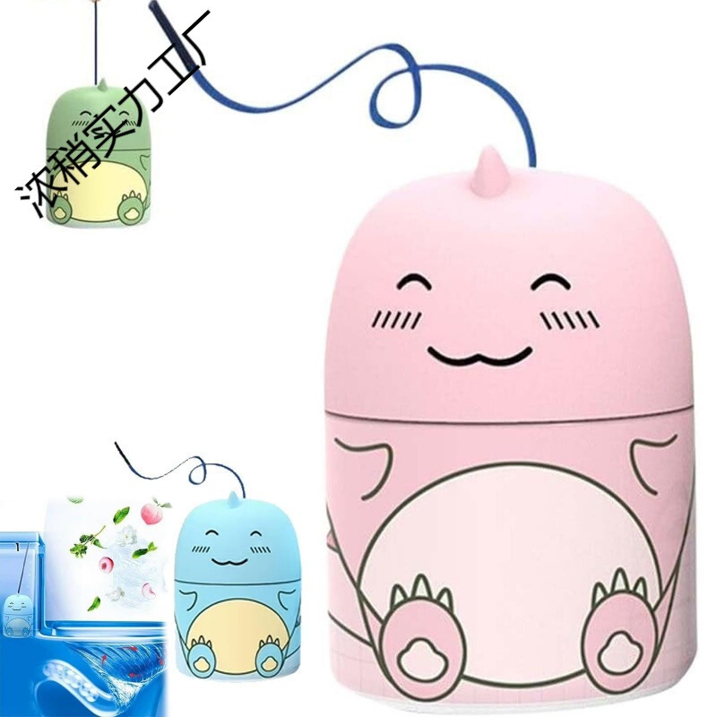 Toilet Cleaner in the Shape of a Cute Dinosaur, Bathroom Toilet Tank Cleaner with Ocean Jasmine and Peach Scent Toilet Cleaner in the Shape of a Cute Dinosaur, Bathroom Toilet Tank Cleaner with Ocean Jasmine and Peach Scent