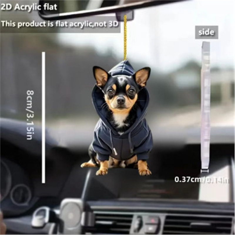 Nuevo plano acrílico transfronterizo para adorable té de leche gatos colgantes de automóviles fiestas colgantes de decoración del hogar