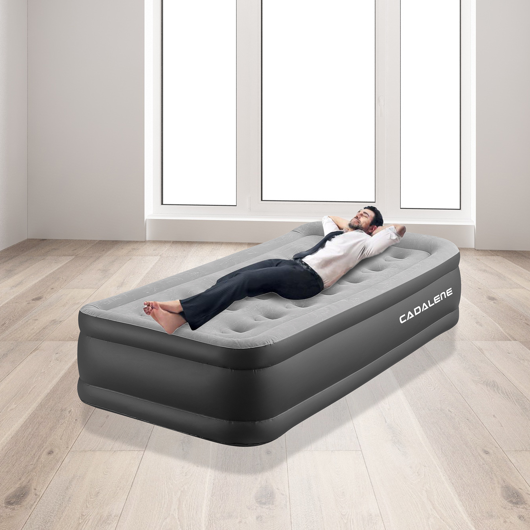 Built-in pump air mattress, air bed, household one-click inflatable and deflated outdoor folding inflatable bed