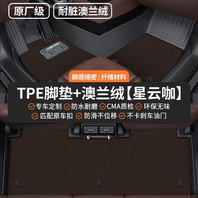 Modelə uyğun ayaqaltı, Xpeng M03 G6 P7G7 - double-layer-dirt-resistant-modeloriginal-factory-grade-tpe-floor-mats-australian-wool-nebula-coffee-leave-a-message-for-the-car-model