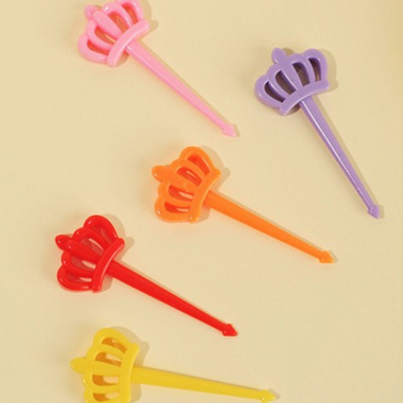 Japón hogar dibujos animados horquilla de fruta creativa para niños animales lindos horquilla de fruta de plástico set Bento stick