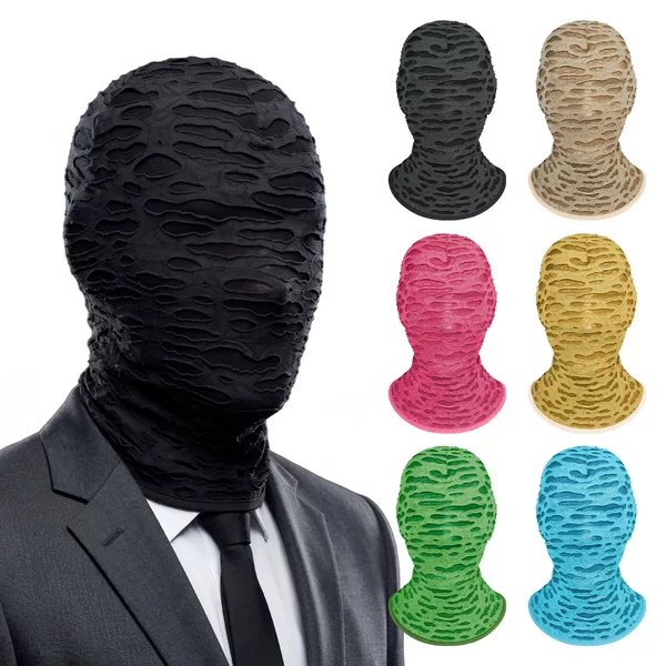 Cross-border summer role-playing non-porous headgear Halloween hollow-out visible funny mask breathable pullover hat