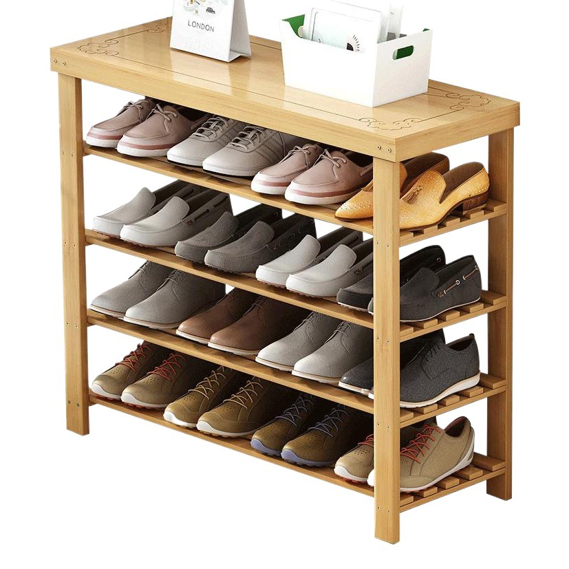Cambio de zapatos taburete entrada del Hogar simple Zapatero dormitorio sala de alquiler práctico multi-capa económica estante de almacenamiento de madera maciza
