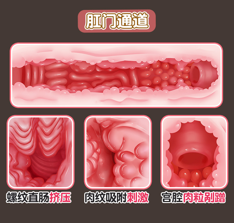 Jiuai Male Masturbation Device TPE Four-Channel Insertable Manual Non-Inflatable — detail image 10