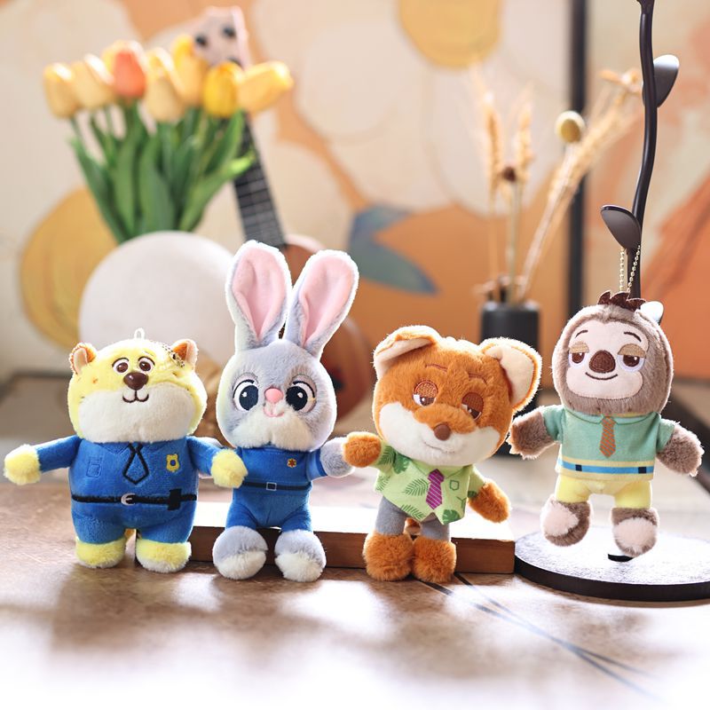 かわいい小さなウサギのジュディペンダントぬいぐるみ人形ニックリトルキツネバッグペンダントキーホルダー人形|undefined