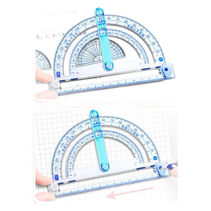 Cuatro en uno multifuncional ángulo de los estudiantes de primaria cuatro en uno ángulo de la comprensión de la regla ángulo de los estudiantes de primaria 25 y 5 grados matemáticas afiladas