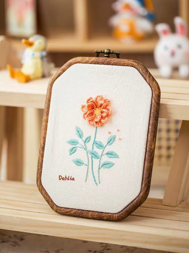 Materials set for beginners, handmade, french style, with embroidery
