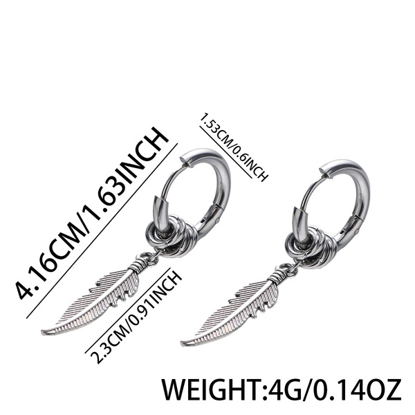 retro trend earrings stainless steel