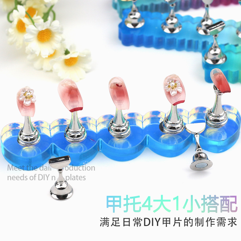 Manicure acrílico base base base de manicure aurora fantasía color gradiente onda larga manicure exhibición marco de manicure piezas de ajedrez manicure