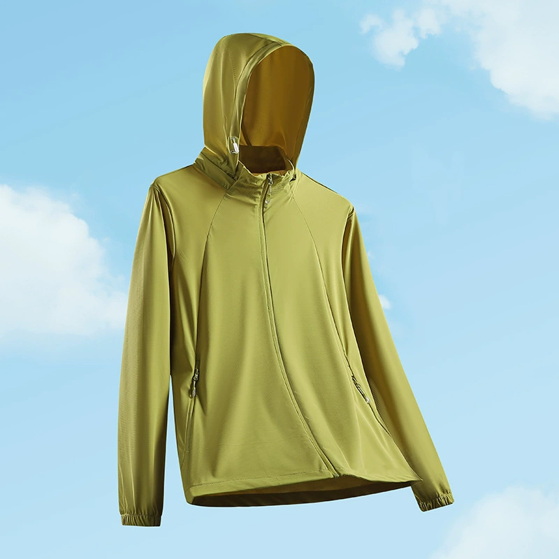 2025 новый летний стиль мужчины и женщины с ледяным шелком быстродушный костюм с воротником с капюшоном для рыбалки