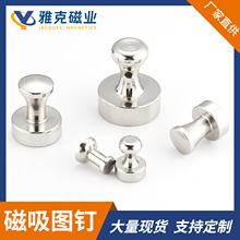 强磁金属图钉12*16教学磁石磁铁批发冰箱贴磁钢圆柱磁柱钕铁硼