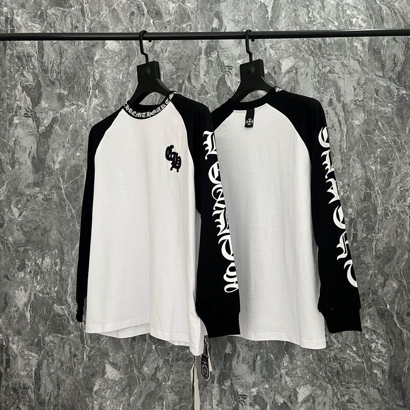 クロームハーツのクロスボーダー正規版高品質純綿男女プリント長袖Tシャツ卸売在庫あり|undefined