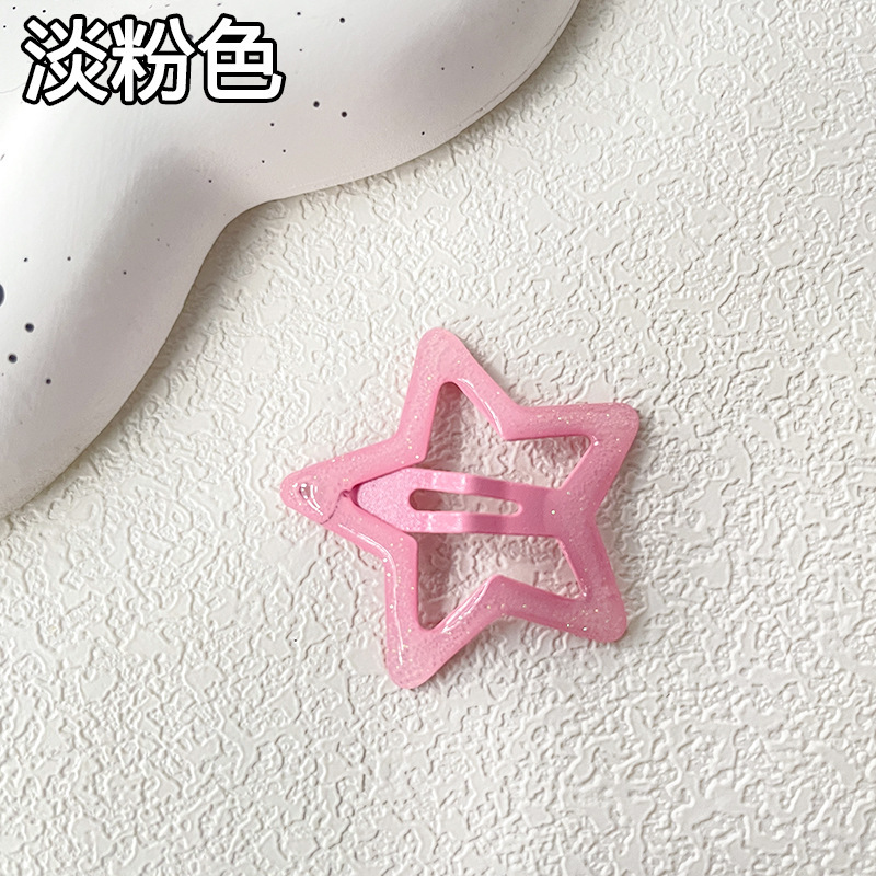 ソリッドカラースタークリップ五芒星bbクリップヘアピン活力ガールヘアピンスイートガール前髪クリップサイドクリップ|undefined