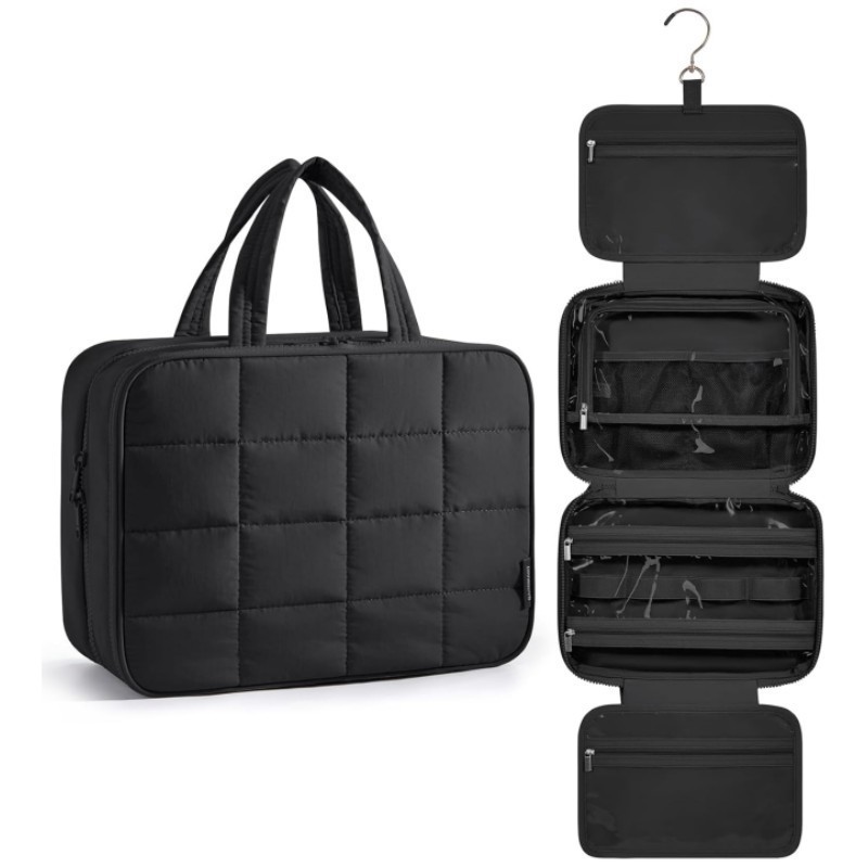 Bolsa multifuncional portátil de gran capacidad de alto valor facial se puede colgar bolsa de maquillaje impermeable bolsa de almacenamiento de lavado