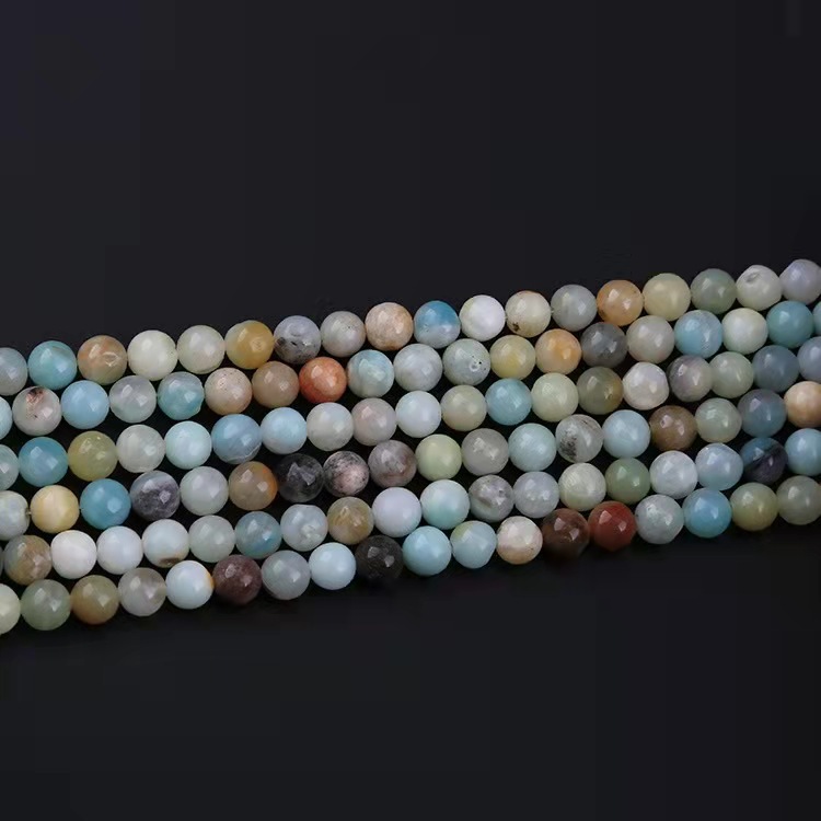 廠家直銷 亞馬遜天河石散珠 diy手鍊串珠配件 亞馬遜圓珠子批發
